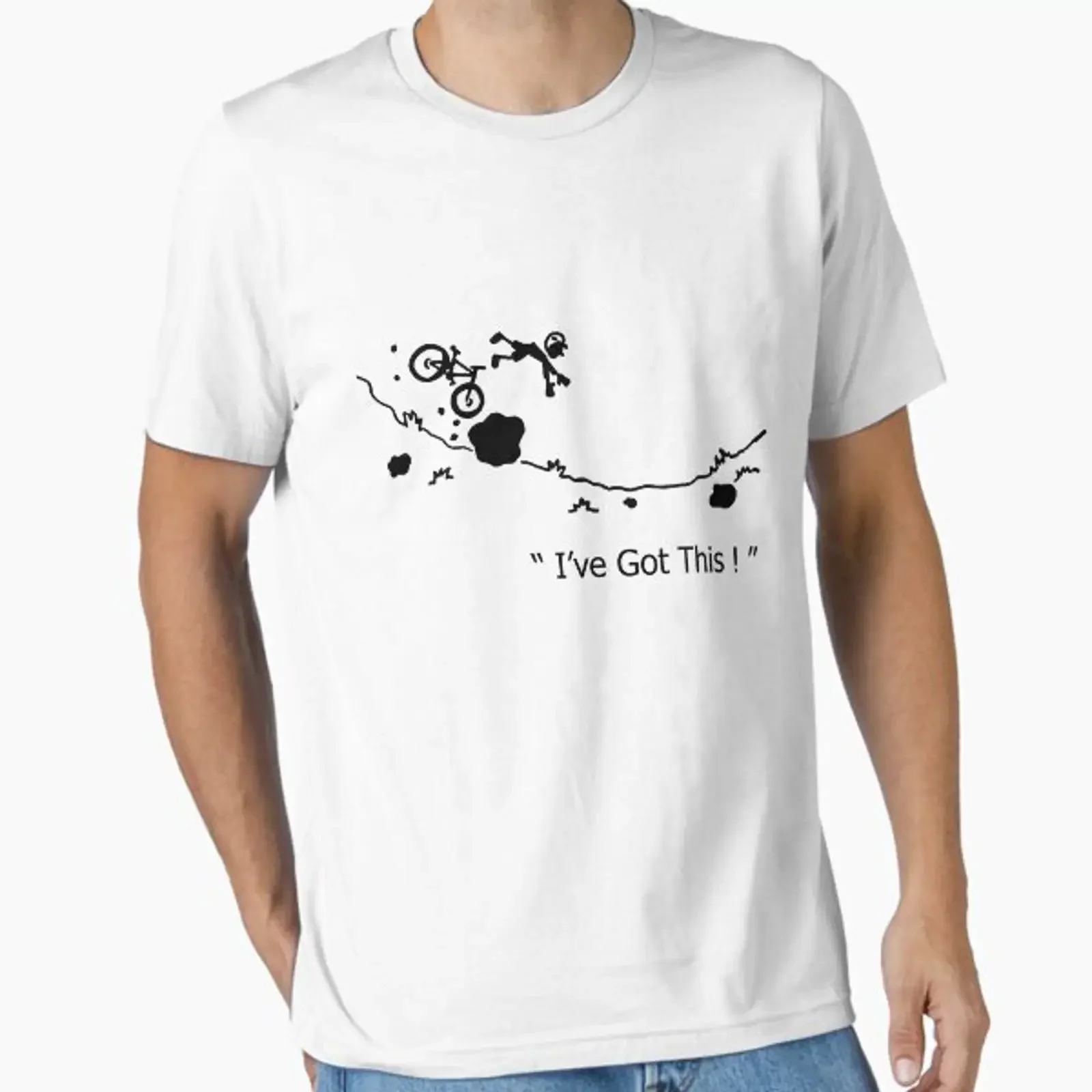 Cycling Crash Mountain Bike I've Got This Cartoon designed and sold by PhillConnell vintage Washed designer clothes Slightly