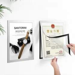 Transparent PVC Magnetic Picture Frame A4 A5 Wall Adhesive Photo Frame A3 Poster Frame For Pictures Wall Decor PVC Plastic Frame