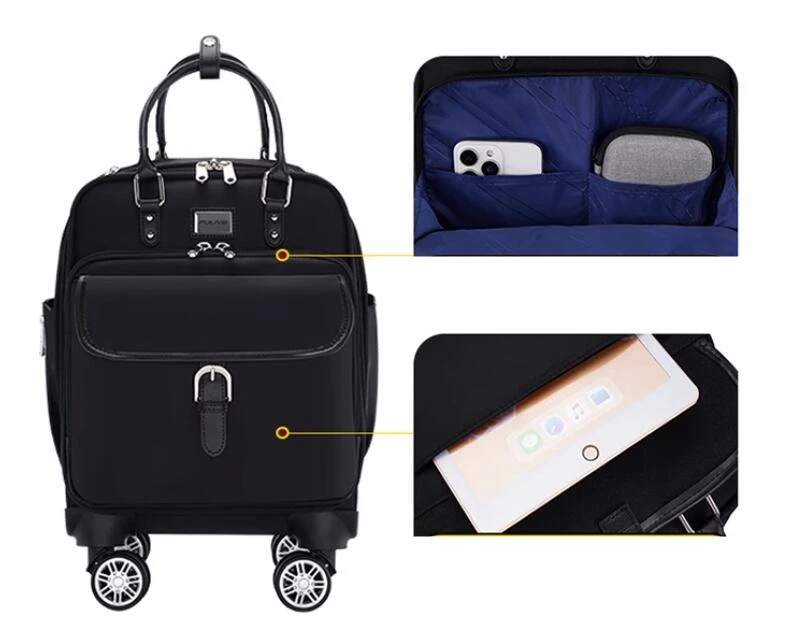 Women Carry On Hand Luggage Suitcase Women Rolling Luggage Suitcase on wheels Women Under Seat Cheap Airline Luggage Rolling Bag