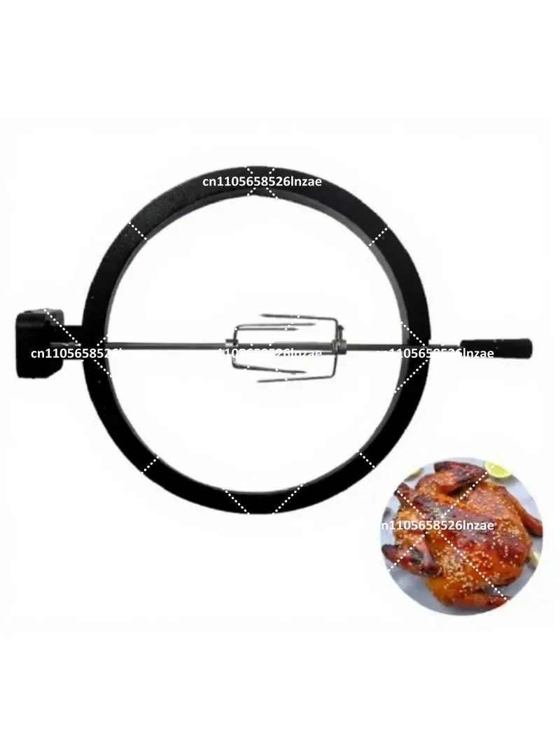 Kamado Grill Rotisserie Kit with Automatic Rotating Oven Stainless Steel Forks for Roasted Chicken Piglet Duck Squab