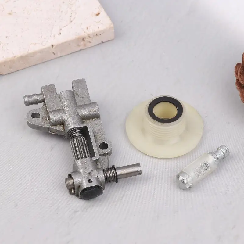 5 Buah/Set Kit Turbin Nosel Oli Saluran Selang Filter Pompa Oli untuk Suku Cadang Gergaji Mesin 4500 5200 5800 45CC 52CC 58CC