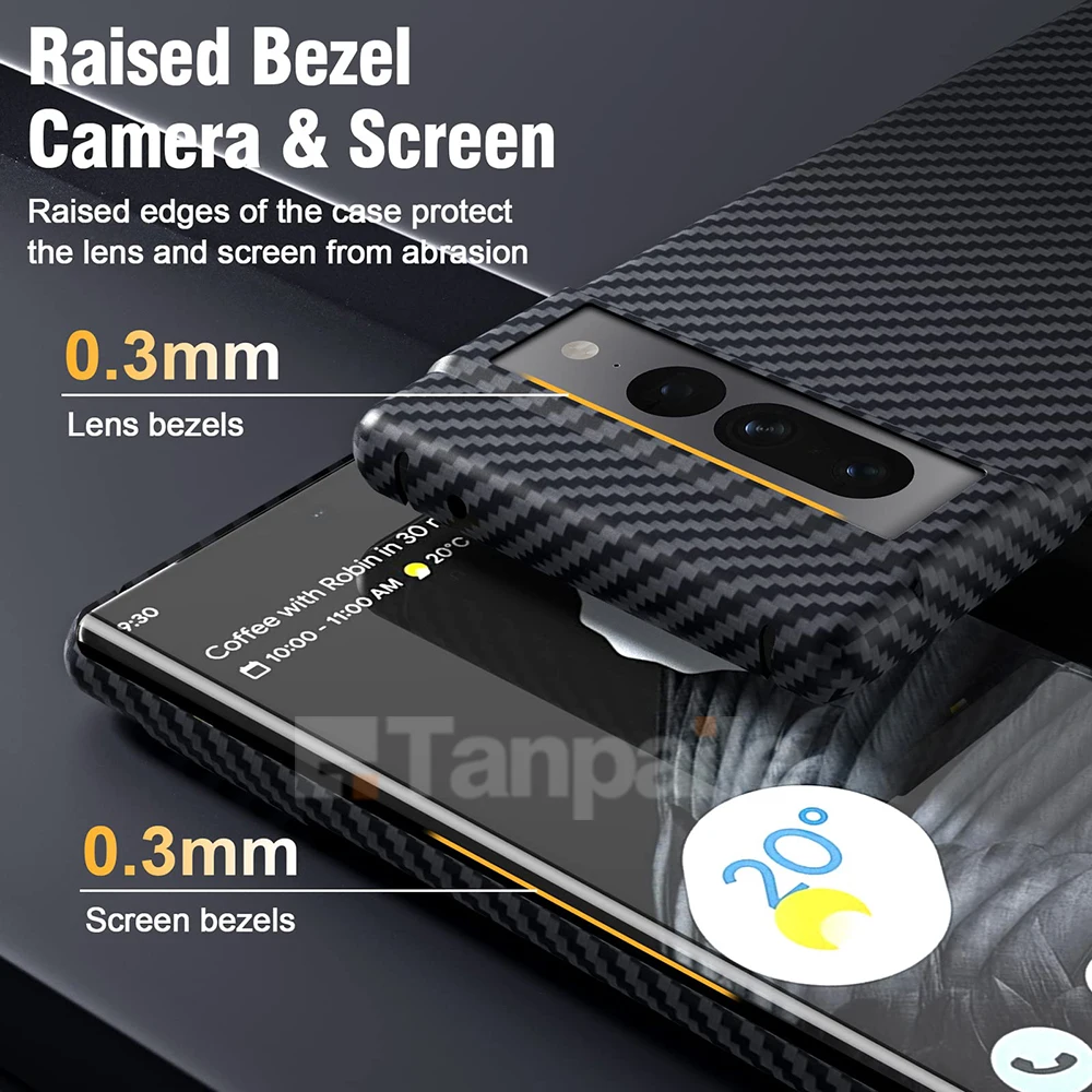 Shockproof Ultra Slim Case for Google Pixel 7 7A 8 Pro , Carbon Fiber Texture Protective Cover, Soft Touch Carbon Casing