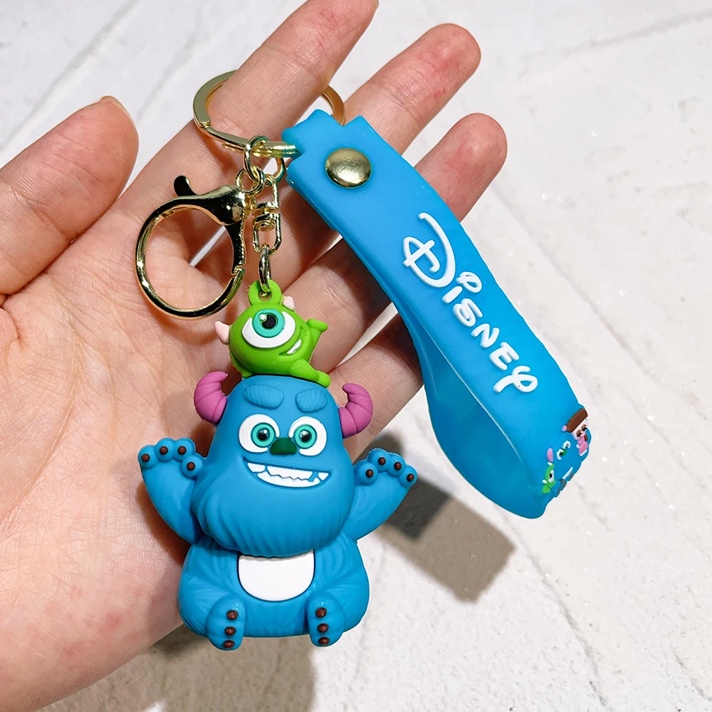 Disney Monsters University Figure Pendant Keychain Cute Cartoon Mike James Art Pendant Keyring Key Chain Holder Accessories