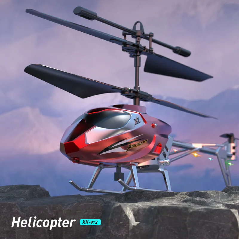 Small - Helicopter Unmanned Aerial vehicle Remote control aircraft Drop resistant induction aircraft model children toy gifts