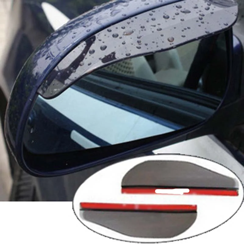 

2Pcs Carbon Fiber Style Universal Car Rearview Mirror Rain Shield, Side Window Rain Guard Deflector Cover, Protection Accessory