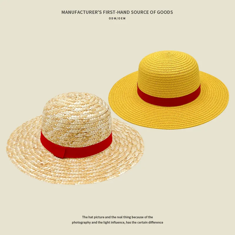 

HongLuan Yellow Women's Straw Hat Wide Brim Sun Protection Elegant Hats Breathable for Summer Beach Travel Outdoor Cap