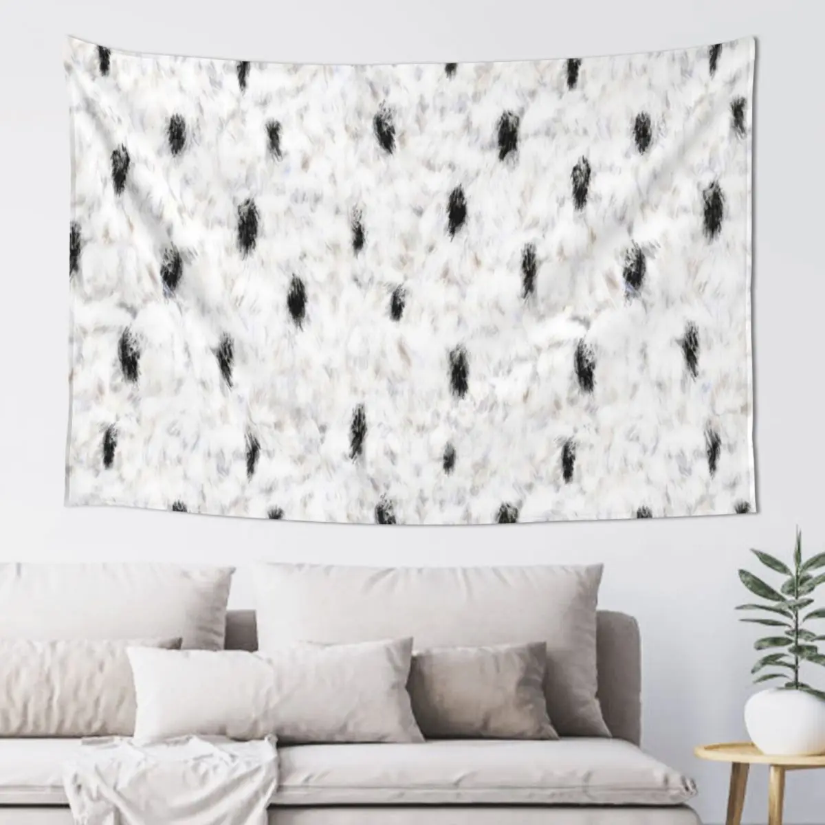 Little Princess | Faux Fur Ermine | Colsplay | Black + White Tapestry Wall Art House Decorations Tapestry