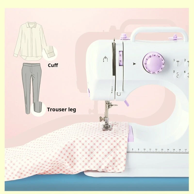 

505 Small Portable Sewing Machine, Electric Desktop Sewing Machine, Multifunctional Lockstitch Sewing Tool