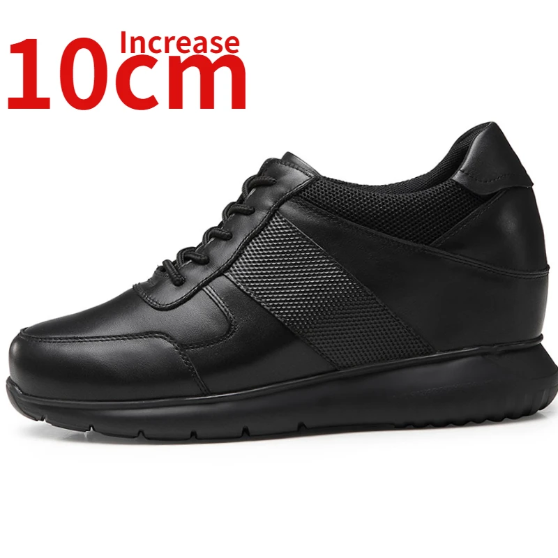 Height Increased Shoes for Men's 10cm Elevated Daily Casual Soft Sole Comfortable Sports Shoes Invisible Height Increasing Shoes