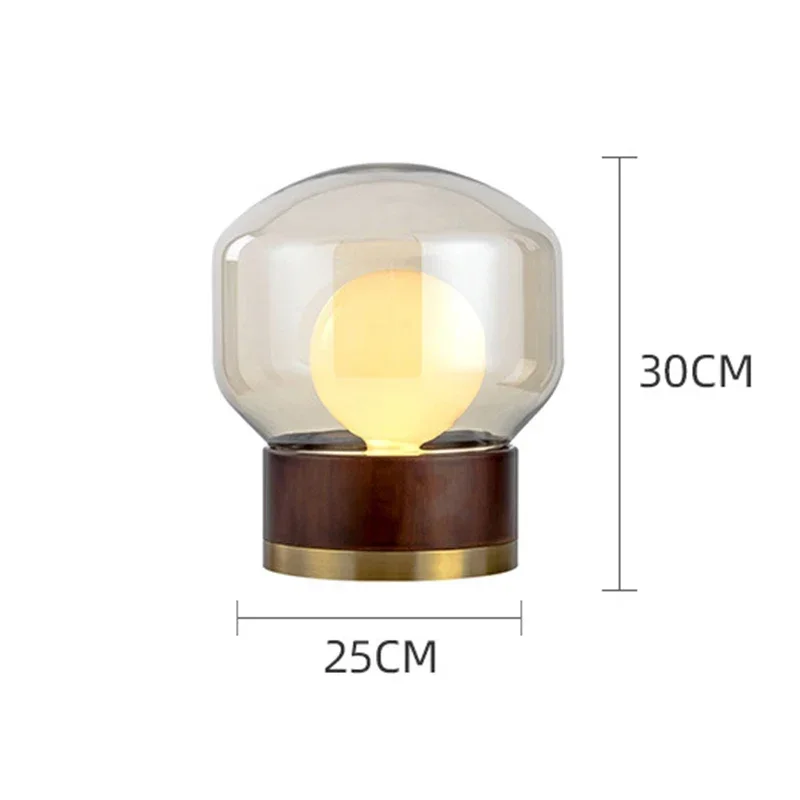 Nordic Style Glass Table Lamp Originality Fashion Study Bedroom Table Lamp Guest Room Modern Indoor Lighting Lampu Meja FYTL image 6