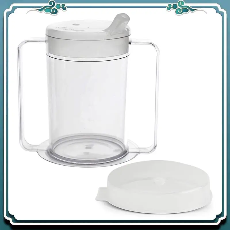 3 عبوات من أكواب رشفة الاستقلال المميزة - كوب امتصاص للبالغين سعة 12 أونصة مع مقابض للبالغين مع أكواب للمعاقين ذات الحركة المحدودة