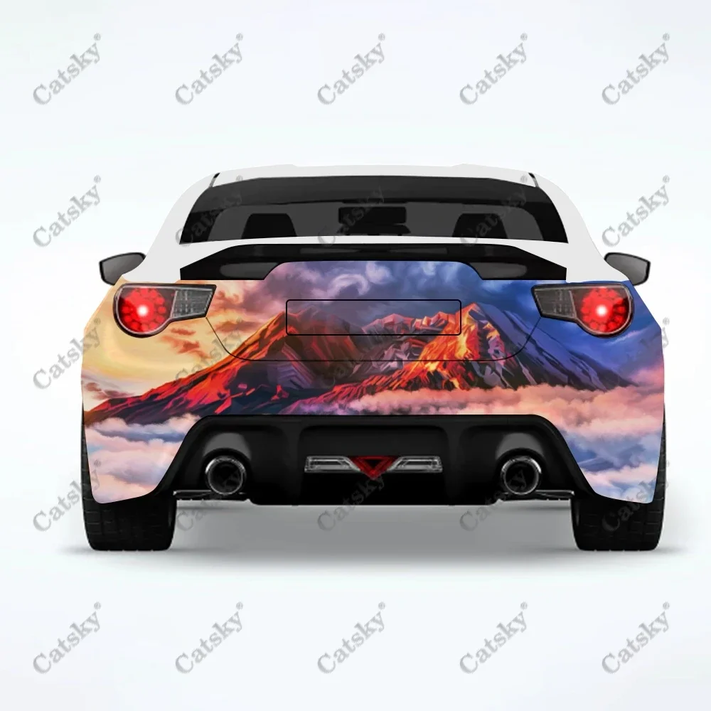 

mountain art landscape Car stickers truck rear tail modification painting suitable for truck pain packaging accessories decals