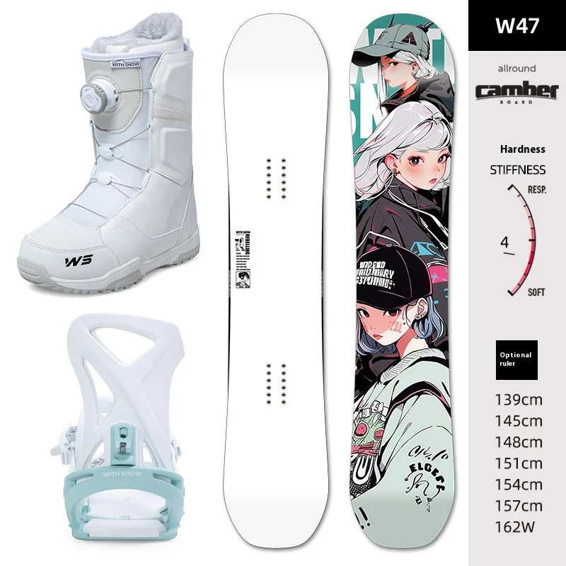 

Yutian WS All-Terrain Flat Carved Ski Set Men's and Women's Sport Style Snowboard and Ski Shoe Fixer Wood Material