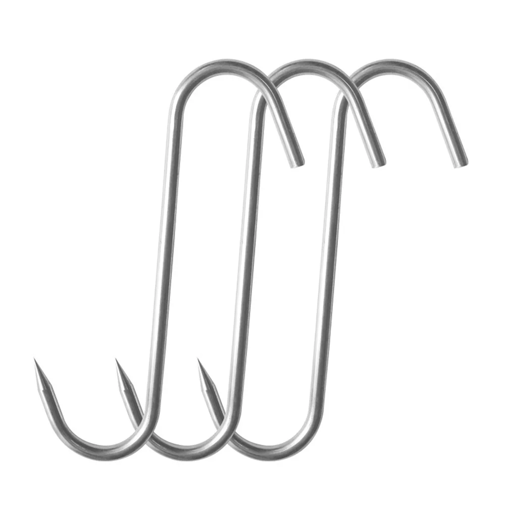 S Hooks Premium Stainless Steel Hook Hanging Kitchenware Professional Shaped Meat Fish Duck Chicken Goose 40pc/lot