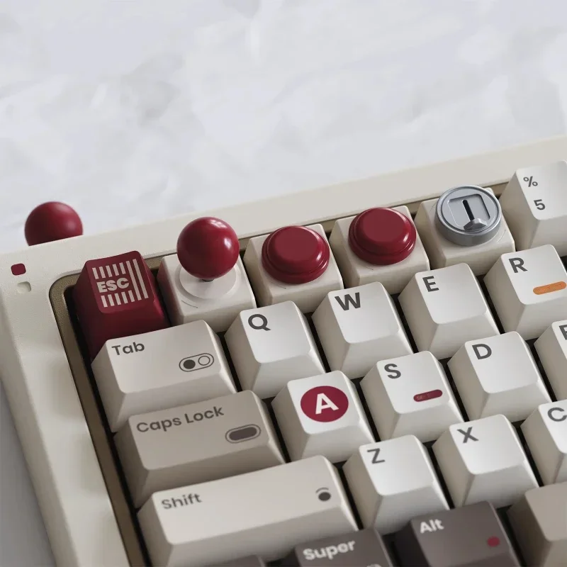 

80Retros Arcade Joystick Keycap Custom Loudspeaker Christmas Artisan Key Caps Gaming Aluminum Alloy Game Series Anime Keycaps