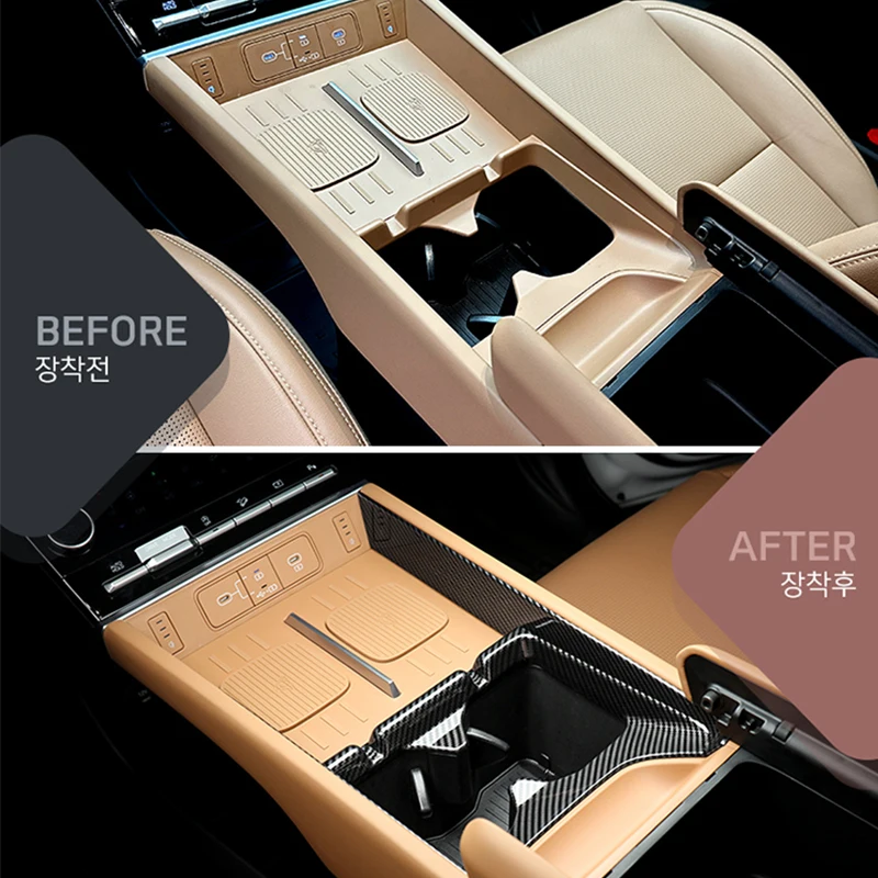 

Декоративная накладка на панель центрального управления и рычага переключения передач для Hyundai Santa Fe MX5 2024 2025 2026, накладка для установки без сверления