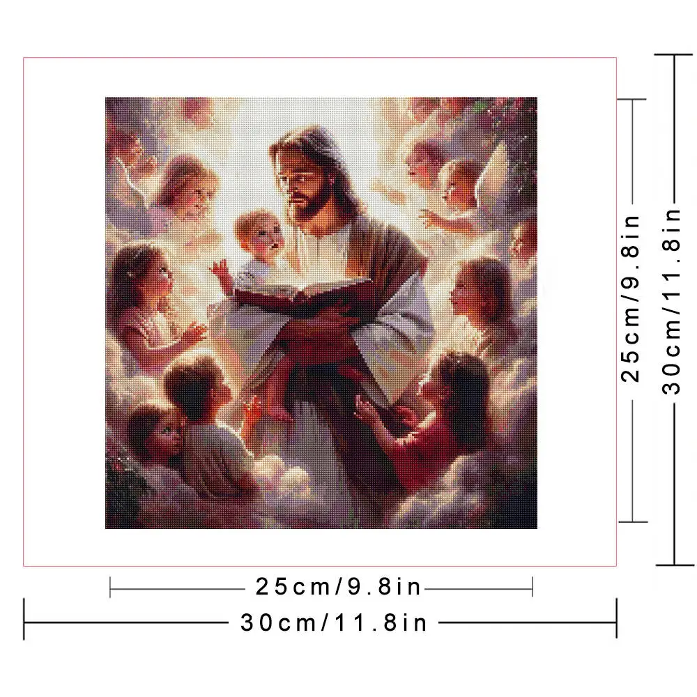 Huacan Complete Kit Diamond Mosaic People Religion Portrait Full Round Square Diamond Painting Room Wall Decoration