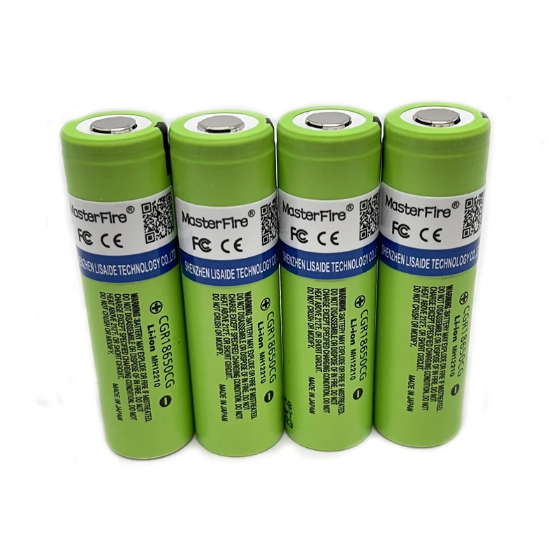 

MasterFire 4pcs/lot Original CGR18650CG 18650 3.7V 2250mAh Battery Rechargeable Lithium Flashlights Torches Batteries Cell