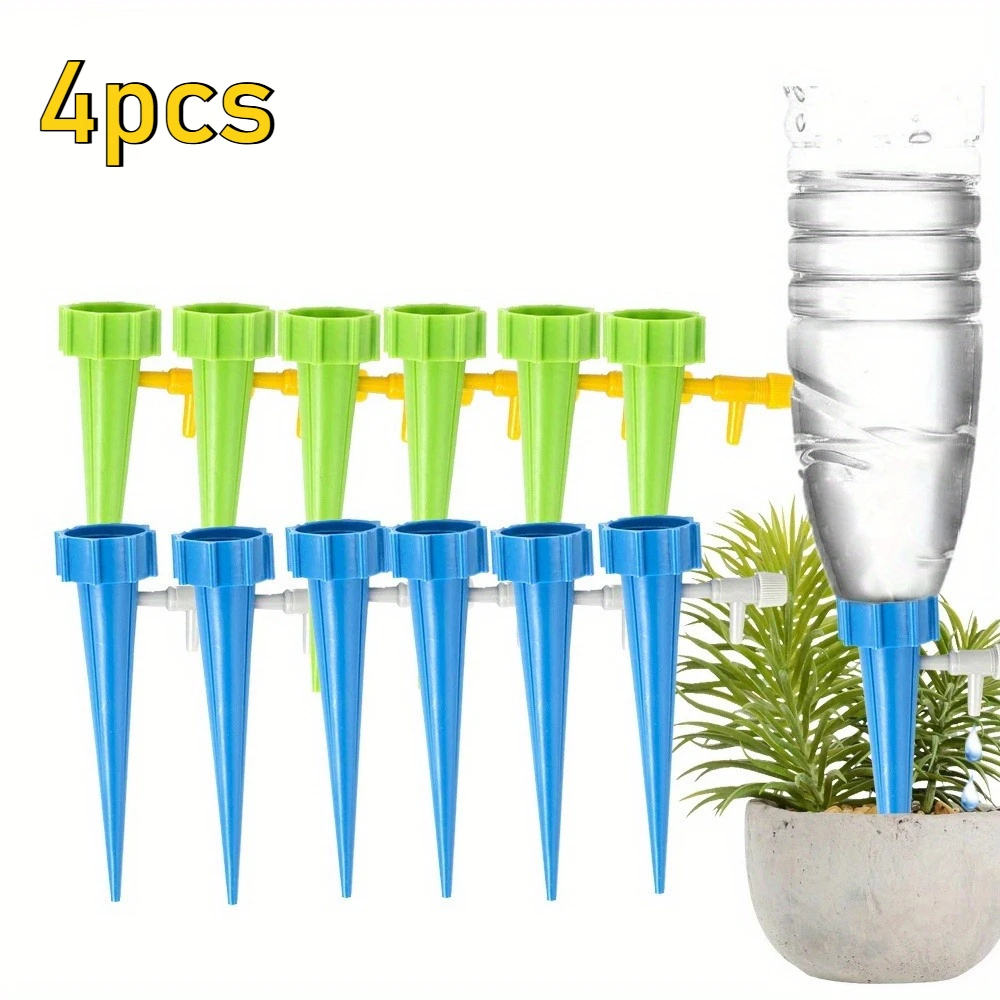 4pcs Automatic Drip Self Watering Spike for Flower Plants Greenhouse Garden Adjustable Auto Water Dripper Device Gaedening Tools