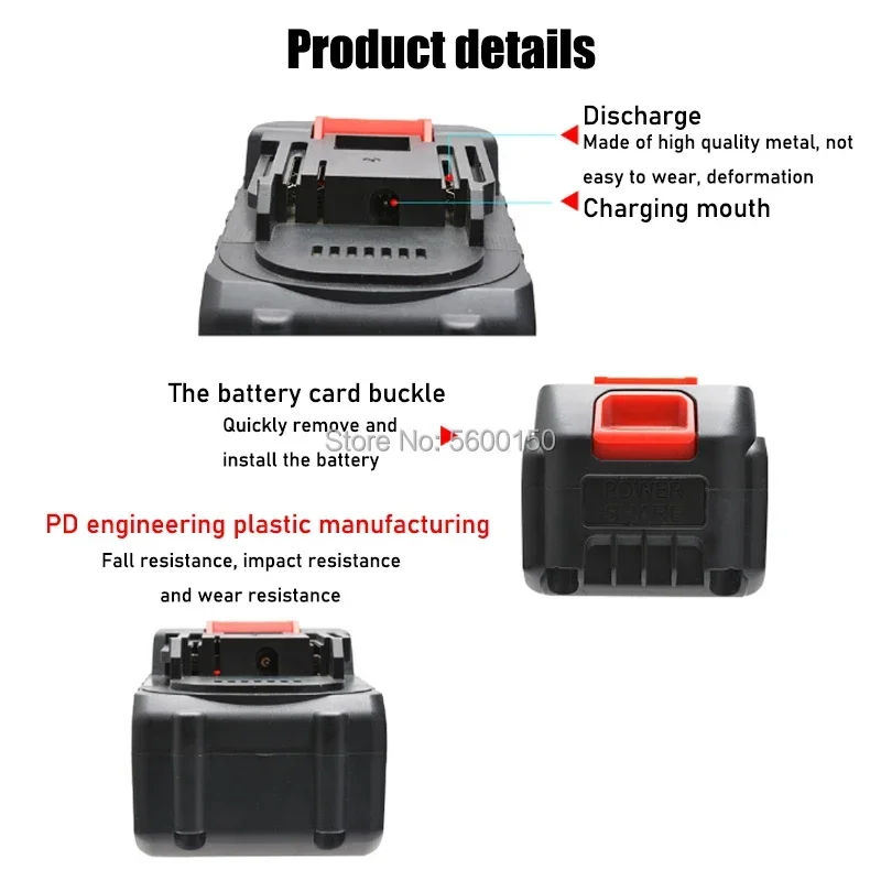 21V 18650 แบตเตอรี่ลิเธียมแบตเตอรี่ลิเธียมความจุขนาดใหญ่อุปกรณ์เครื่องมือสําหรับไขควงไฟฟ้าแบบชาร์จไฟได้ประแจไฟฟ้า