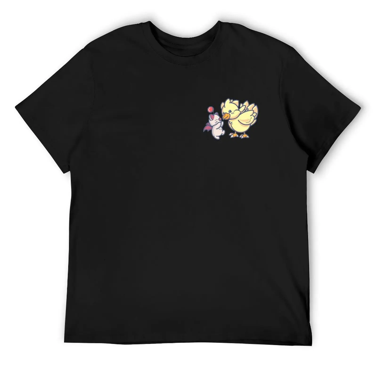 

FFXIV: Moogle & Chocobo T-Shirt anime tshirt Short sleeve tee hippie clothes Men's cotton t-shirt