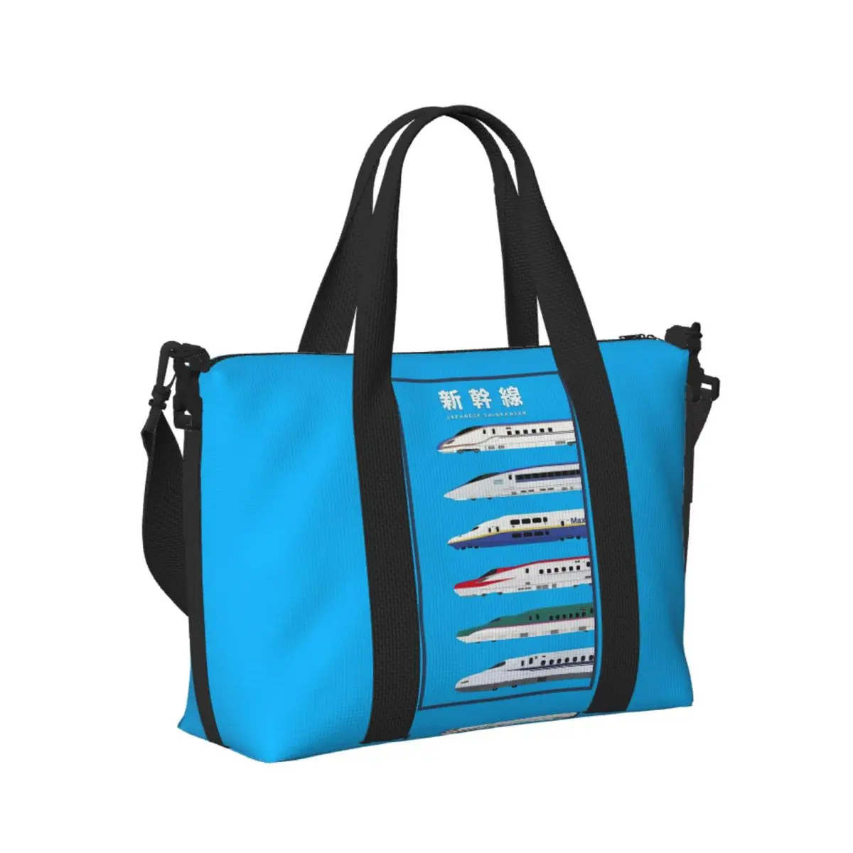 

Japanese Shinkansen Bullet Trains Beach Travel Bag Large Capacity Tote Bags for Gym Sport Women Shopping Duffle Shoulder Bag
