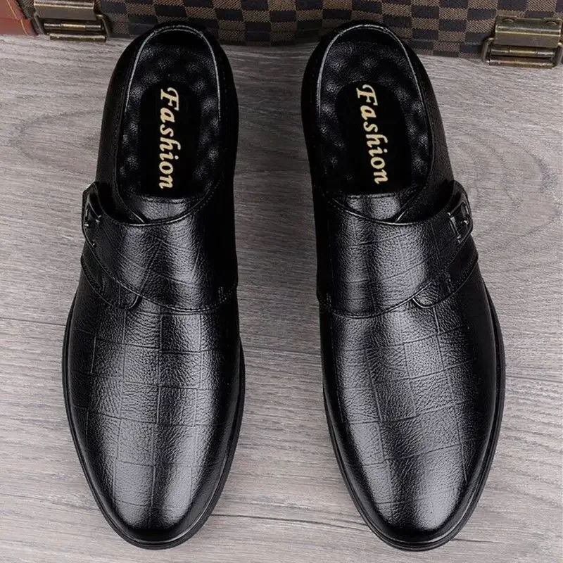 Zapatos de cuero para hombre, calzado de vestir de negocios, elegante y clásico, informal, liquidación Social, estilo legitimo, 2024