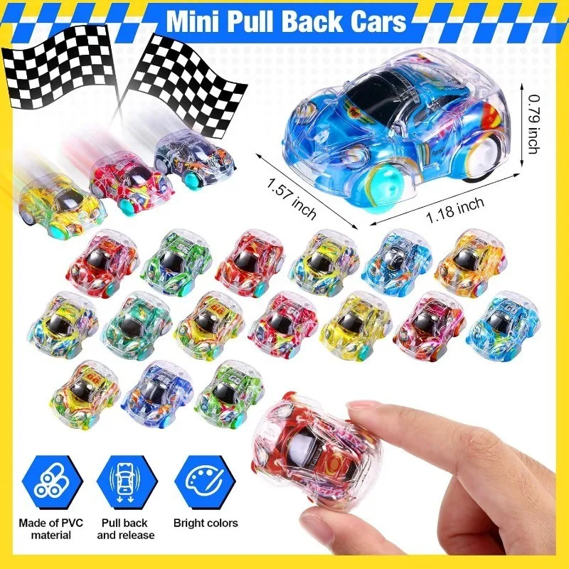 10-50Pcs Mini Pull Back Cars Set, Bulk Toys Party Favors Treasure Box, Small Racing Car Carnival Prizes Classroom Rewards