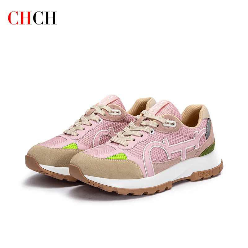 Women's New Sports Shoes, Comfortable And Lightweight Hiking Running Shoes, Fashionable Contrasting Color Casual Shoes