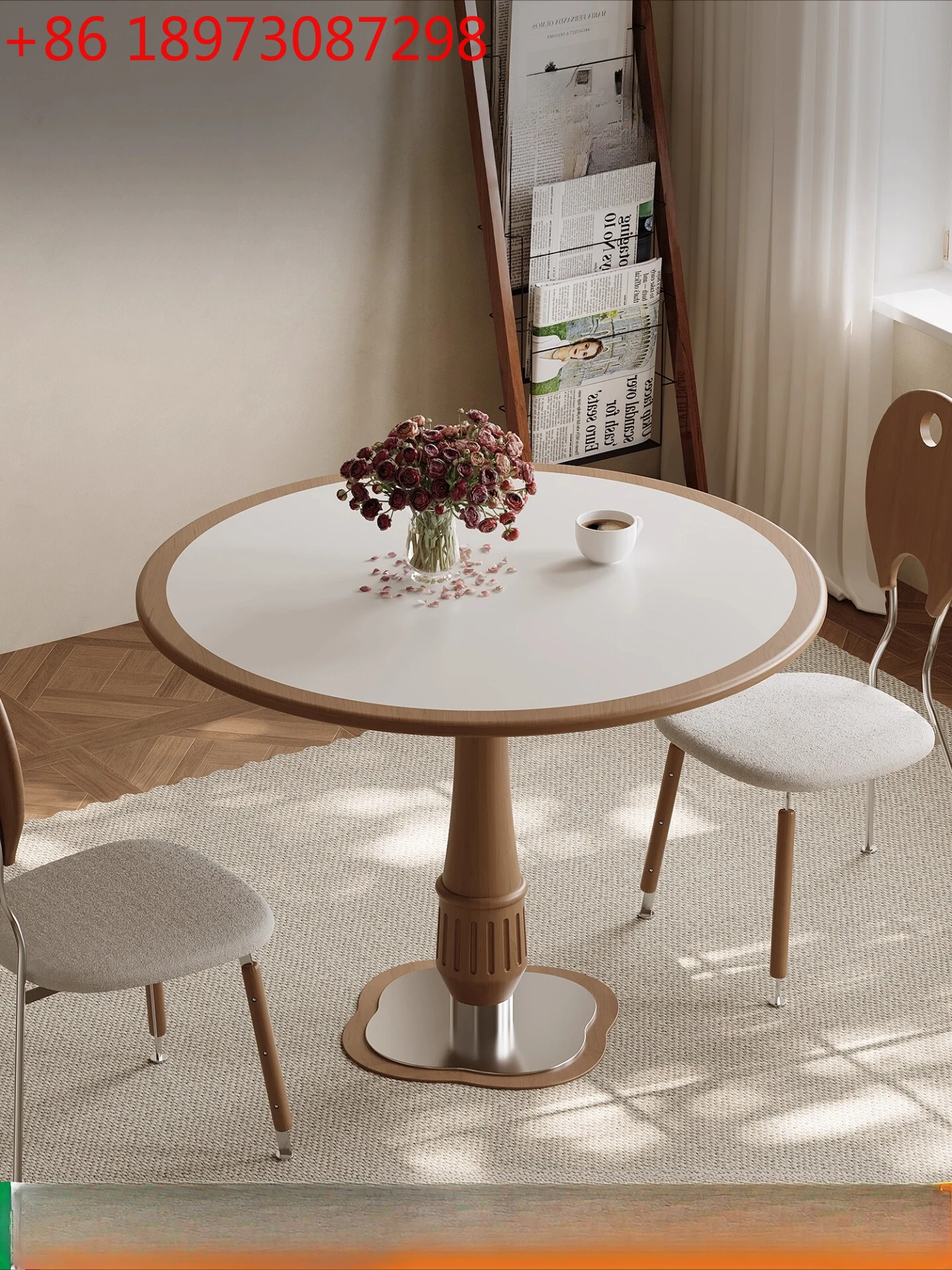 

Обеденный стол в стиле ретро, простой бытовой круглый стол