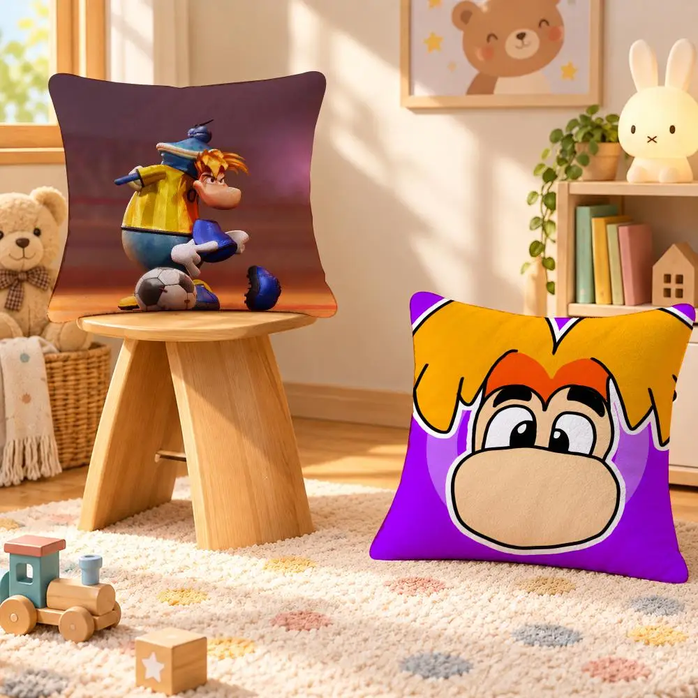 Game Rayman Legends Platform Cushion Cover Personalized Soft Plush Pillow Living Room Home Sofa Bedroom Office Car Cushion