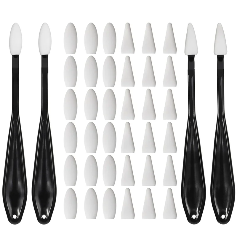 ABLK Смешивающие пеньки для рисования, с 40-комп. Сменные губчатые салфетки Художественные инструменты для смешивания для мелирования, тени