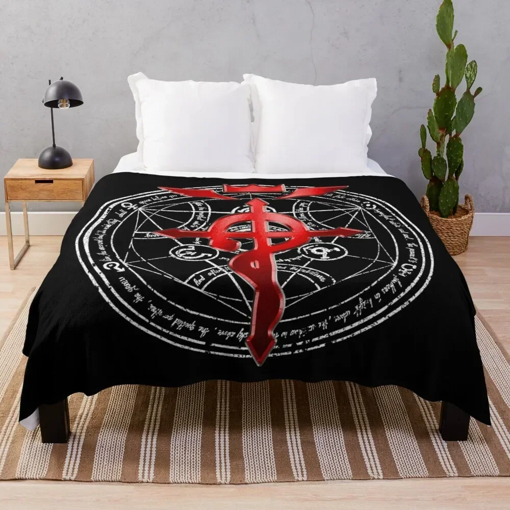 Fullmetal Alchemist Transmutation Symbol Throw Blanket Bed valentine gift ideas Heavy Blankets