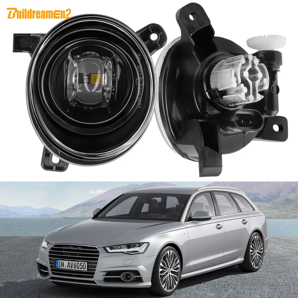 30W 8000LM Car Front Bumper Canbus LED Lens Fog Light Assembly For Audi A6 S6 2011-2018(Not Fit ACC Grill Style)