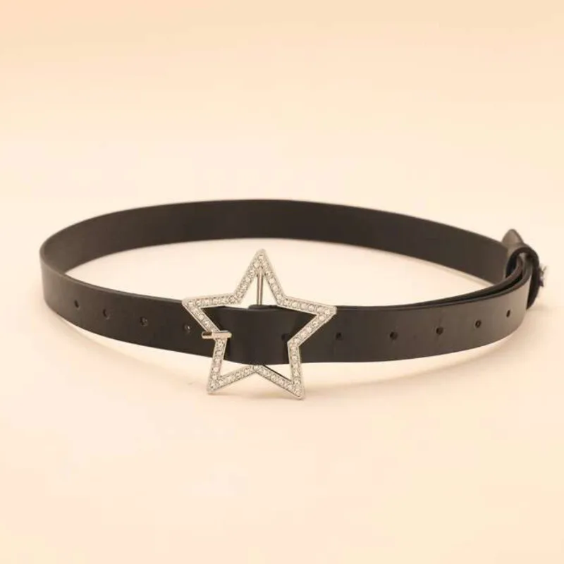 Women's Y2K Punk Street Style Rhinestone Star Buckle Star Accessories Casual Belt