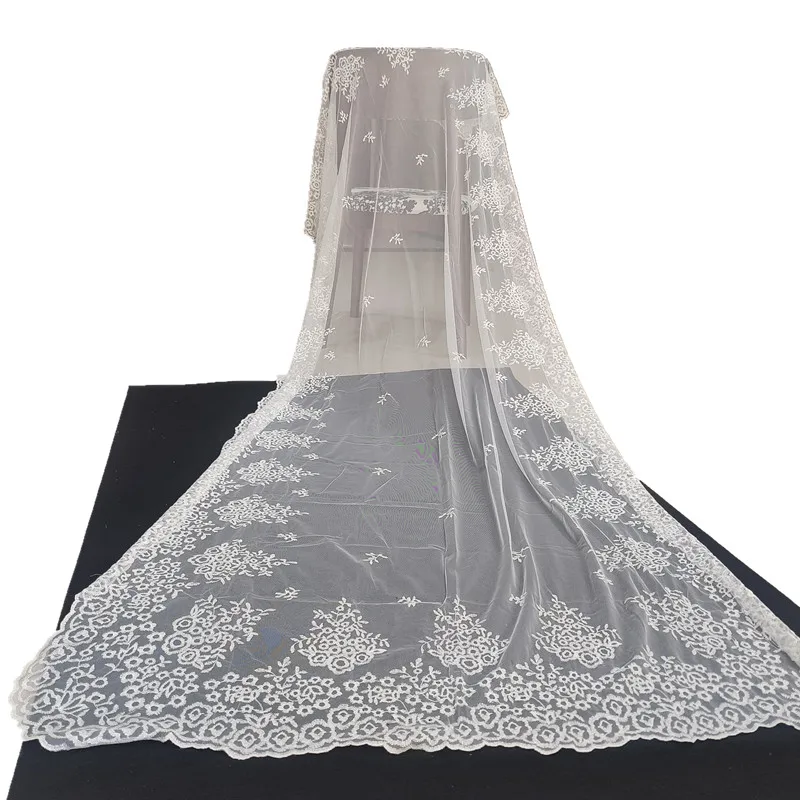 Large Size Spanish Style Lace Mantilla Rectangular Fallera Tablecloth Lace Blanket