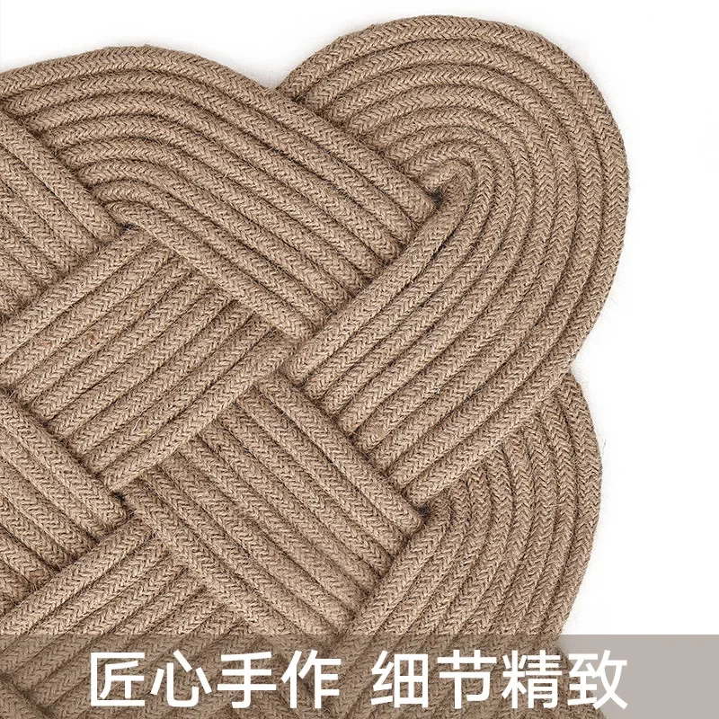 Hand‑Braided Jute doormat Non‑Toxic Formaldehyde‑Free Entryway Floor Mat Wear‑Resistant Dirt Trapper Carpet / Hallway Bedroom