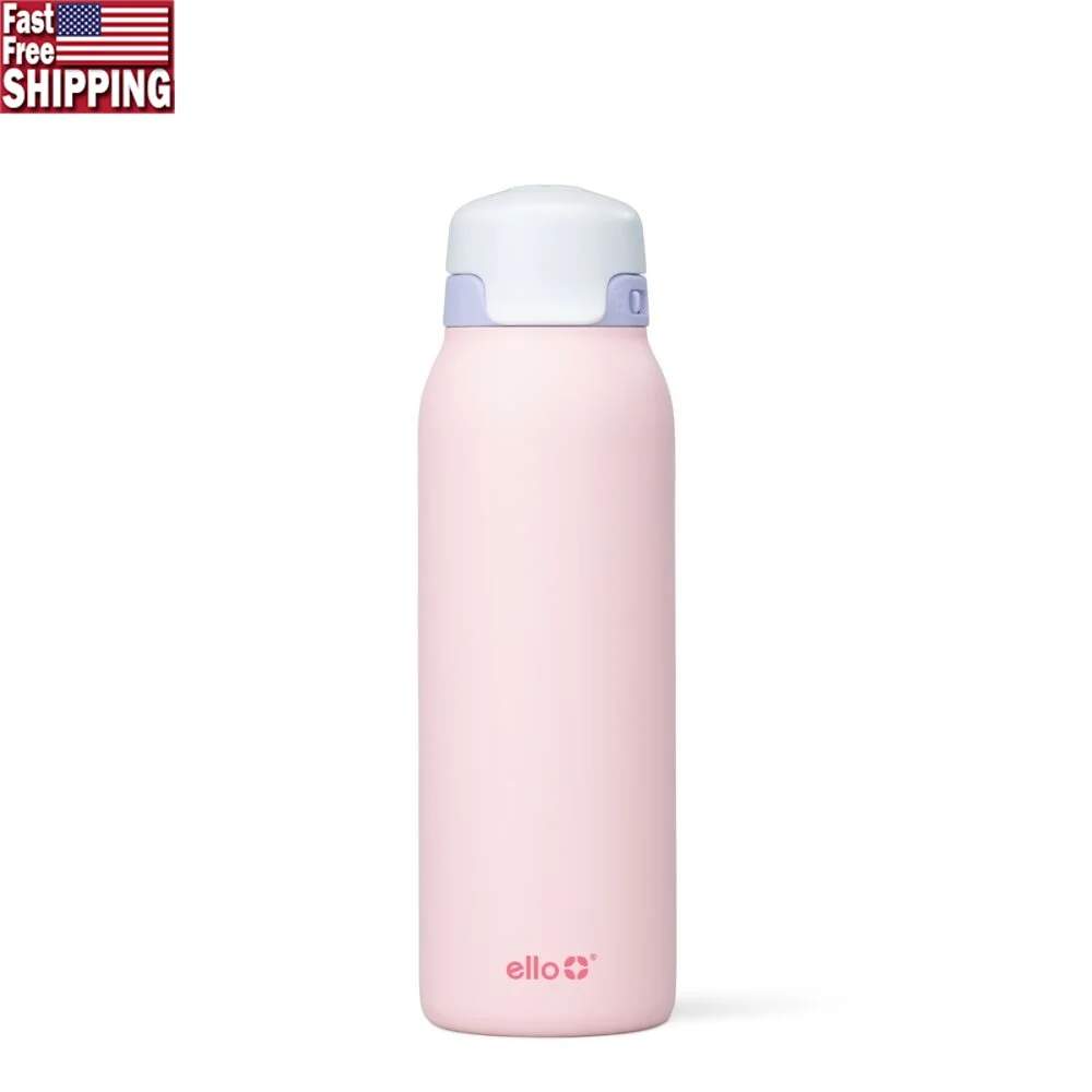 

32oz Stainless Steel Water Bottle with QuickFill Leakproof Lid Straw Insulated Double Wall Easy Hydration on-the-go