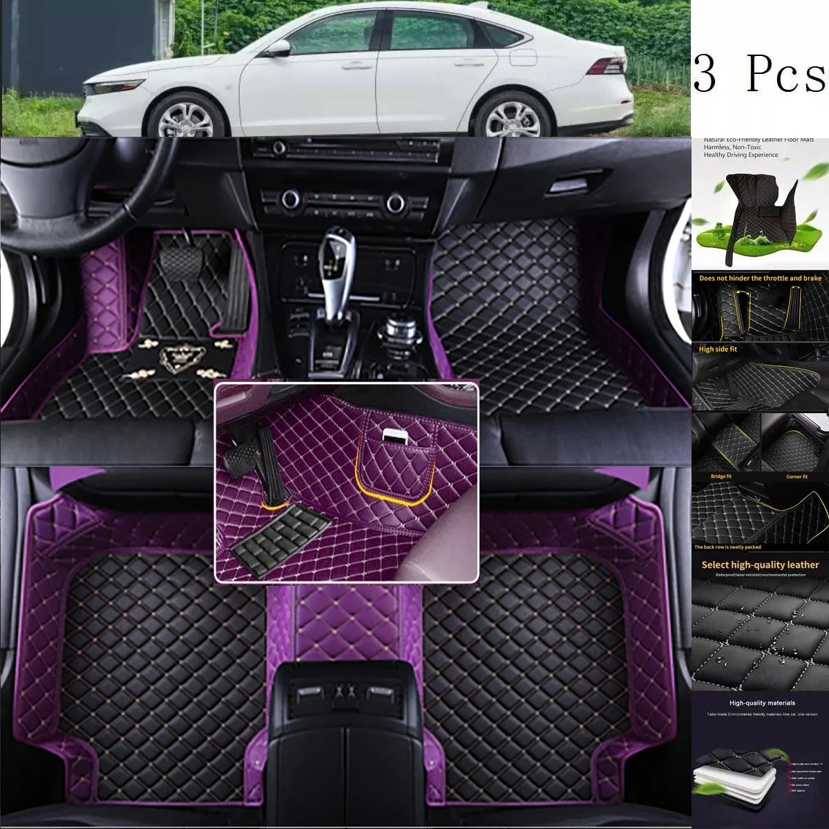 Custom Car Floor Mats For BYD Surui Auto Foot Coche Accessories Waterproof Leather Floor Liners