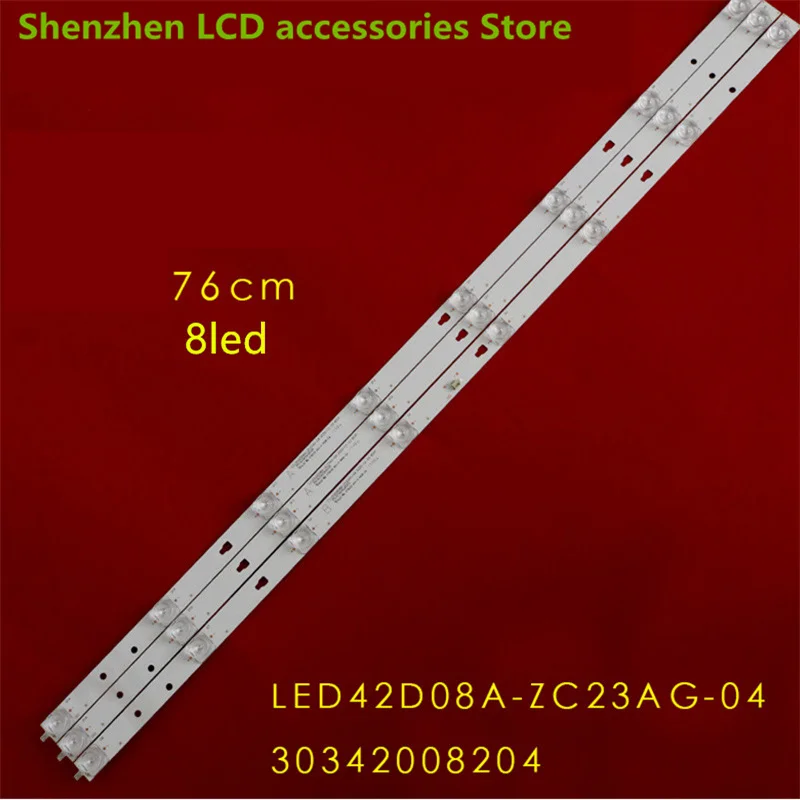 Tira de retroiluminação LED para N43, LED42D08A, B-ZC23AG-04, 30342008204, barra de luz, 100% novo