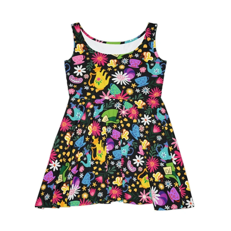 Disney Women's tank top half skirt, 3D cartoon, soft and comfortable, summer dress, the latest model 2025