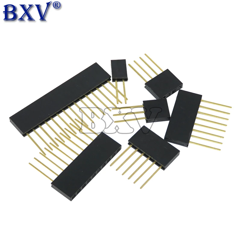 10PCS 2.54mm Single Row Female Long Pins 11mm Breakaway PCB Board Pin Header Socket Connector 2/3/4/6/8/10/15PIN For Arduino New