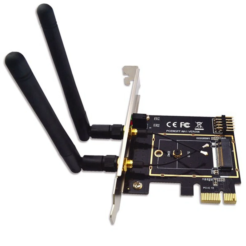 M.2 Wifi Adapter M2 Ngff Key A-E to Mini Pci Express Wifi Raiser PCI-E 1X NGFF Wireless Support Mini Pcie Network Card A