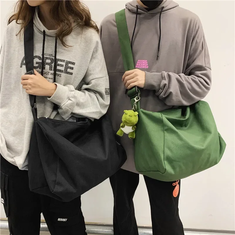 

New Japanese Messenger Bag Male Student Ins Canvas Shoulder Totes Female Short Distance Travel Bags