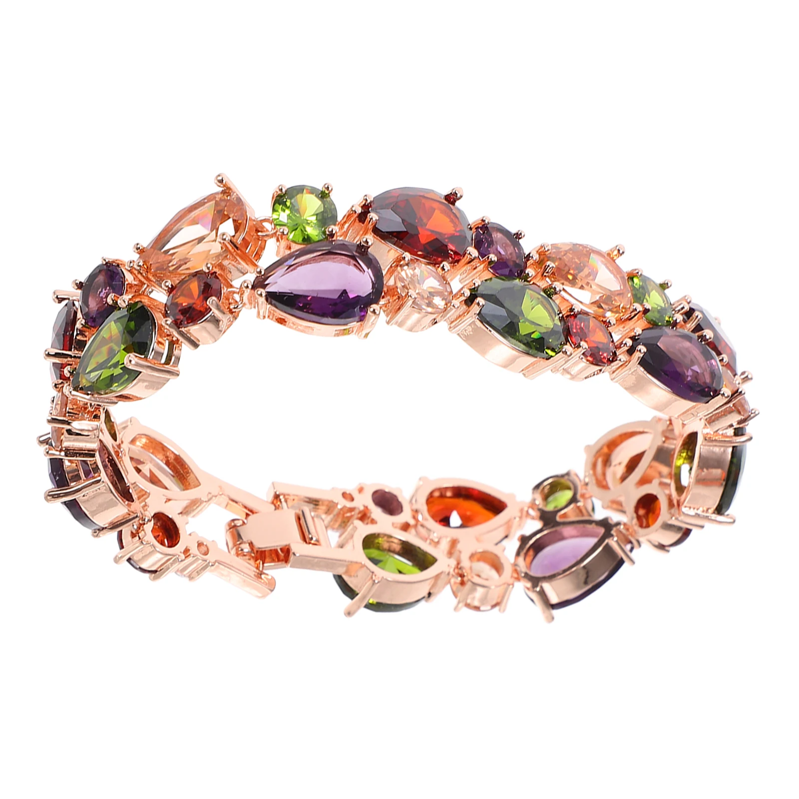 

1pc Colorful Zircon Bracelet Elegant Decorative Hand Jewelry Women Creative Wristband Party Festival Gift Fashion Accessory