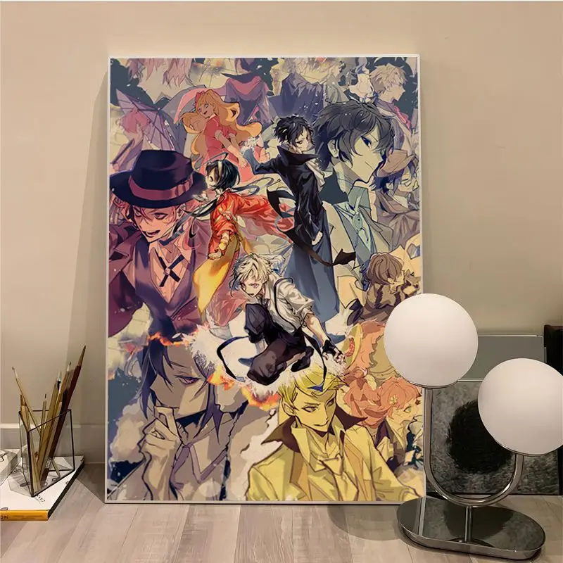 Japanese Anime Bungo Stray Dogs Art Poster Kraft Paper Sticker DIY Room Bar Cafe Decor Art Wall Stickers