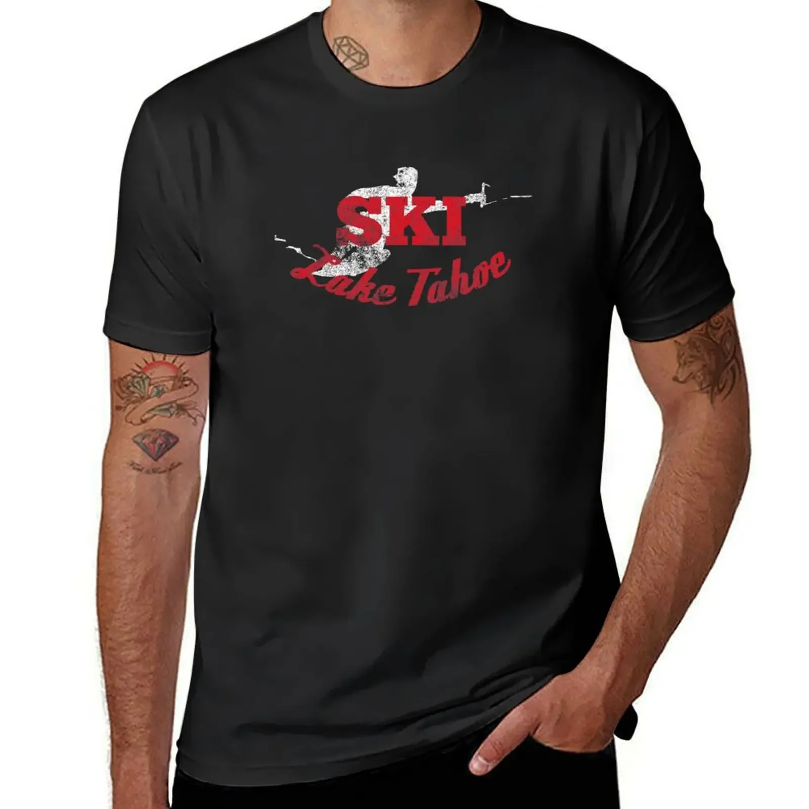 Lake Tahoe Waterskiing Tee Shirt T-Shirt anime tshirt vintage t shirts men clothes