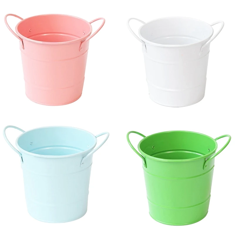 دلاء معدنية صغيرة بمقبض ، حامل قلم ، حامل قلم رصاص مستدير ، حرف دراسية ، هدايا حفلات للأطفال