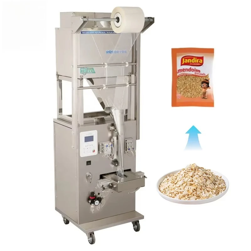 Máquina de envasado de sellado lateral posterior neumático, comercial, de alta calidad, condimento de té, Chips de grano, maíz, cacahuetes, cereales, lavado en polvo