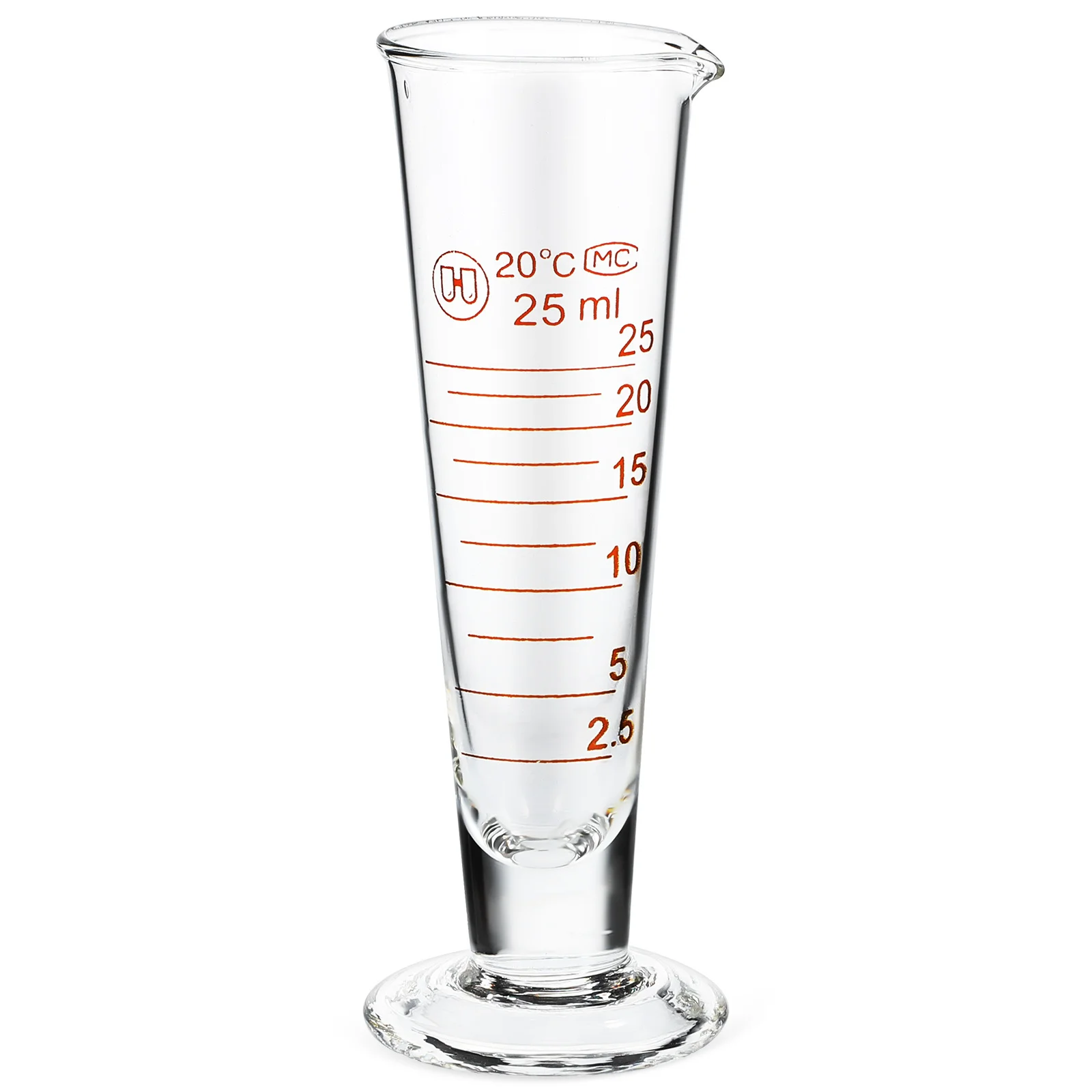 

25ml Glass Measuring Cup Small Laboratory Graduated Cylinder Liquid Measuring Cup Glass Beaker Tool Measure Cups